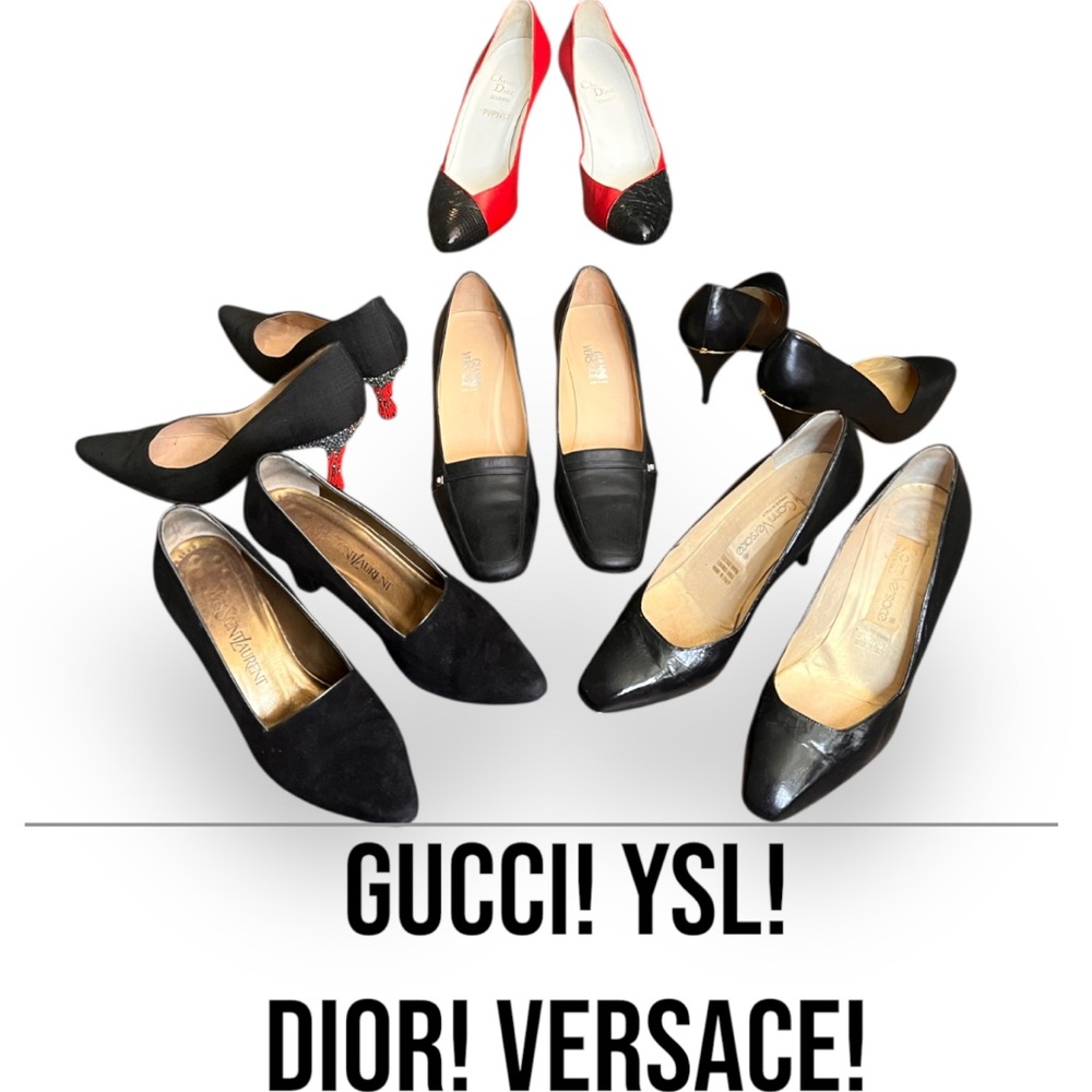 Designer Shoe Lot! Gucci! YSL! Dior! Versace!